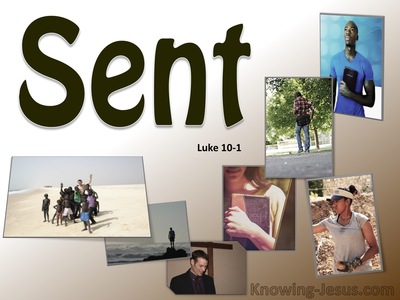 Luke 10:1 Sent Two By Two (brown)